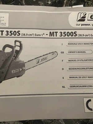 Efco Mt350s chainsaw new