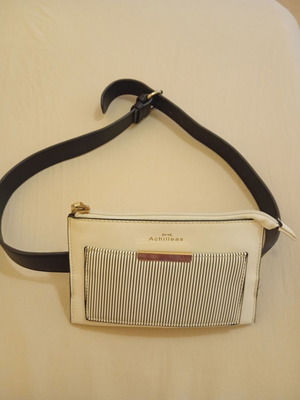 Achilleas Accessories waist bag like new, white and black