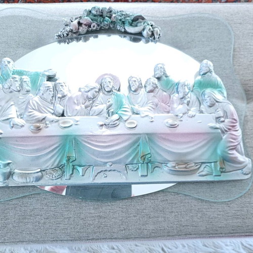 Last Supper glass frame like new
