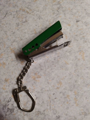Vintage stapler keychain