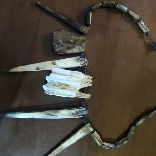 Collectible Argentine necklace like new made of bull bones