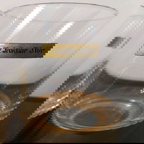 Σετ ποτήρια Dior μεταχειρισμένα, vintage με μεταλλική βάση χρυσού