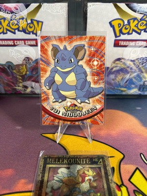 Nidoqueen Pokemon card blue topps tv animation used