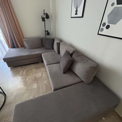 Apollon P gray sofa like new, large size, waterproof fabric