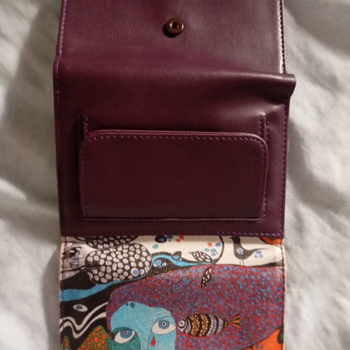 Vera Pelle wallets used, pack of 2, brown and purple