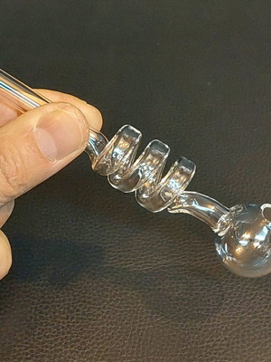 Glass pipe new, size 13 cm