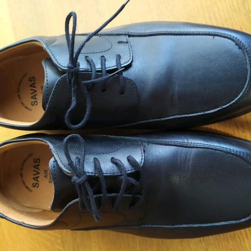 Boxer leather men's shoes with anatomical sole, like new, black, size 44