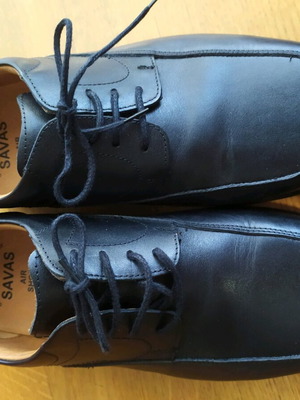 Boxer leather men's shoes with anatomical sole, like new, black, size 44
