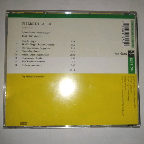 Pierre De La Rue Missa Cum Iocunditate Motets CD used, classical