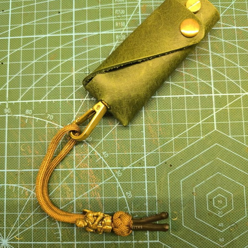 Handmade EDC leather key wallet, custom order