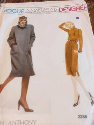 Vogue pattern coat and dress by John Anthony used
