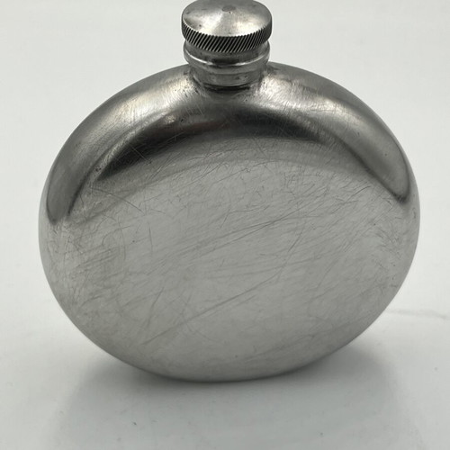 Sheffield Rose English Pewter flask used, about 10cm