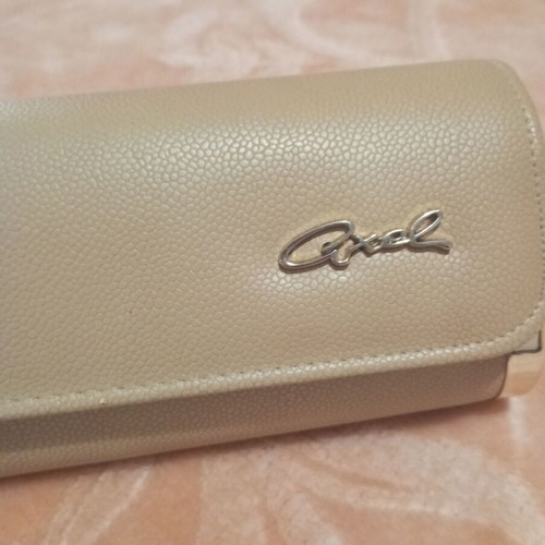 Axel handbag used, beige and gold