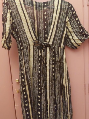 Dress one size 100% cotton with waist cord like new