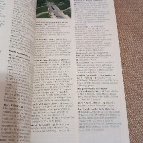 Michelin La Guida Verde Parigi travel guide used, Italian