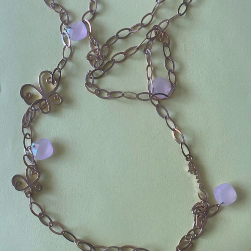 Comete pendant rose gold like new, length 60cm