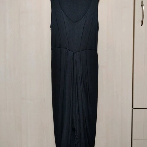Sisley summer dress with pleats and inner overlay, blue