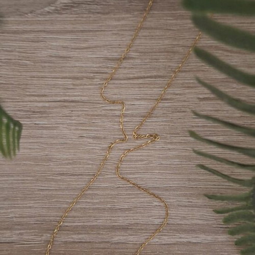 Stainless steel necklace in gold color with name 'Eirini'