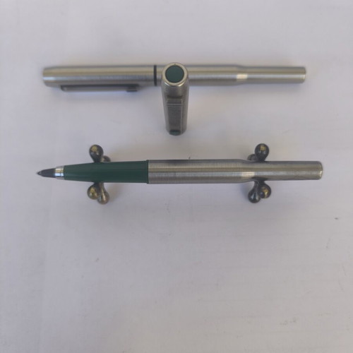 Parker 25 set rollerball made in England, used, stainless steel