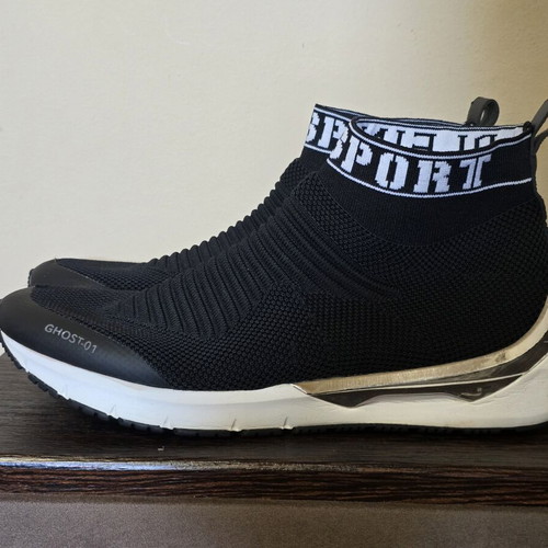 Plein Sport women's sock sneakers used, size 40, black and white