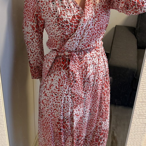 BSB Collection dress with red and white animal print, like new, size 40