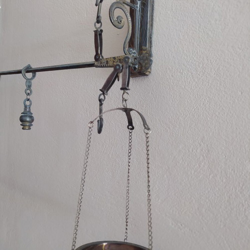 Vintage kantari with wall mount, used