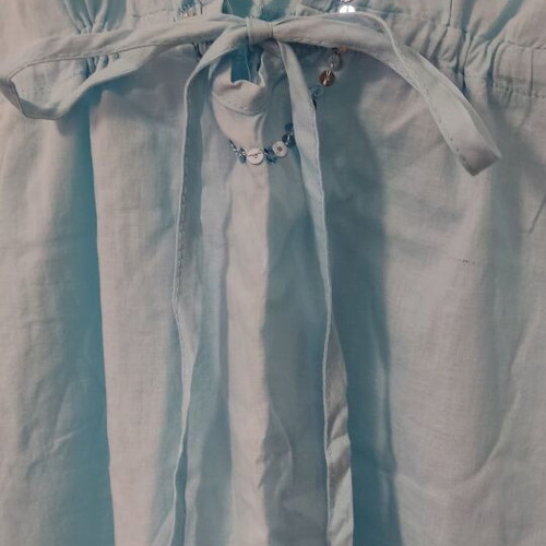Beach kaftan blouse used, turquoise, size L