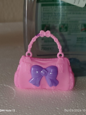 Φιγούρα τσάντα Barbie μεταχειρισμένη, ροζ πλαστικό αξεσουάρ