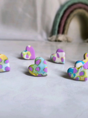 Handmade polymer clay earrings new with stainless steel fasteners