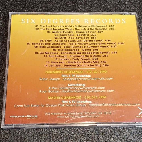 Six Degrees Records CD used, electronic music