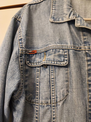 Jean jacket unisex like new with fading