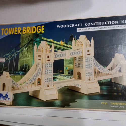 Wooden 3D puzzle Tower Bridge new, Woodcraft construction kit