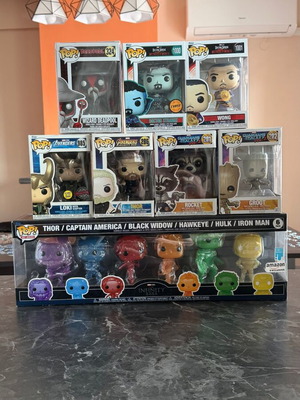 Marvel Funko Pop Bundle with Deadpool, Doctor Strange Chase, Loki, Thor, Groot & Avengers 6-Pack