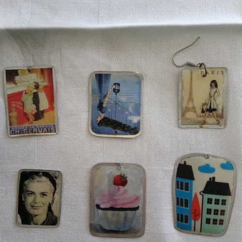 Vintage Resin Charms Set of 16 New for Handmade Jewelry