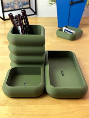 3D Printed Desk Organizer Set with Minimal Design new