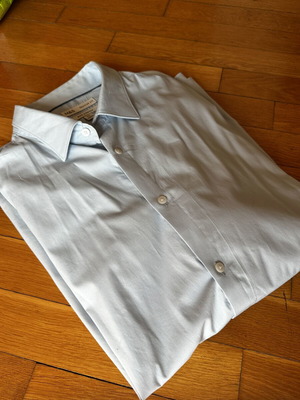M&S Marcs and Spencer baby blue dress shirt XXL like new, regular fit stretch