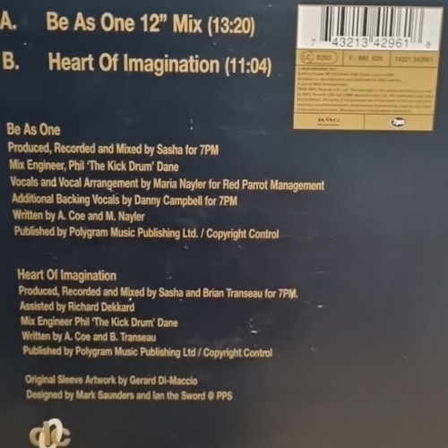 Sasha & Maria Be As One vinyl used