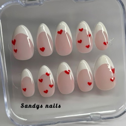 Press On Nails French Style New Set of 10 Pieces