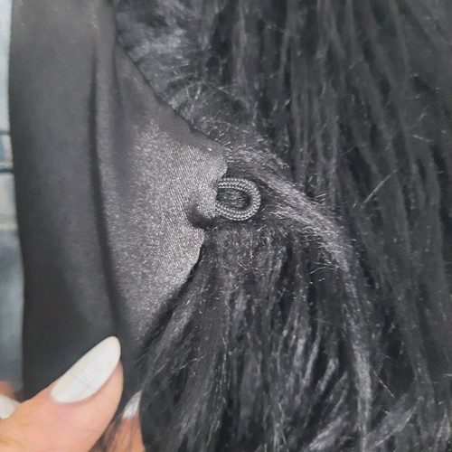 Black Fuzzy Jacket Celestino One Size like new