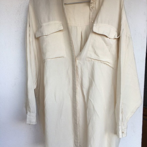 Viscose/Linen Oversized Beige Shirt XL Selected Femme like new