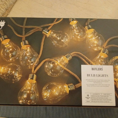 Bulb Lights string light Butlers new with 15 LED bulbs