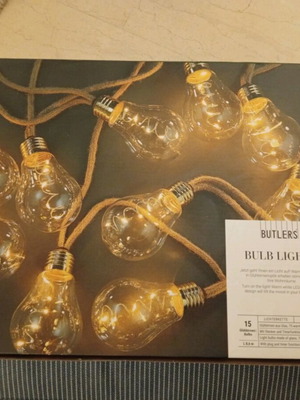 Bulb Lights φωτιστική αλυσίδα Butlers καινούργια με 15 LED λάμπες