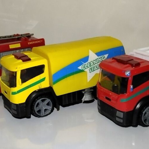 Teamsterz Street Kingz 1:43 HTI toy cars set, Fire Emergency, Fuel, Cleaning Star