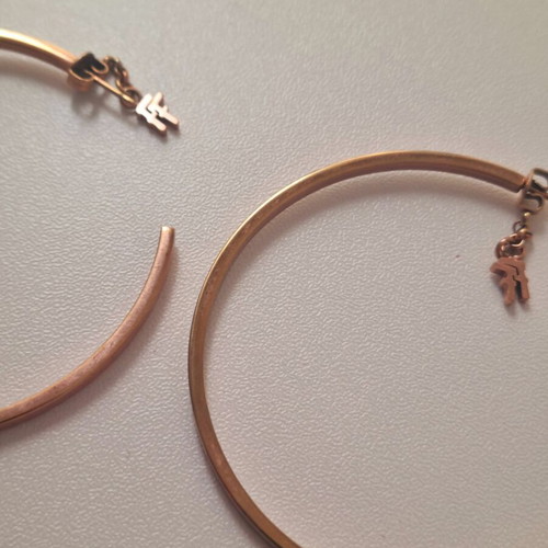 Folli Follie Rose Gold Hoop Earrings Like New
