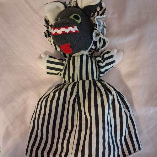 Cloth doll Little Red Riding Hood handmade, like new, 30cm