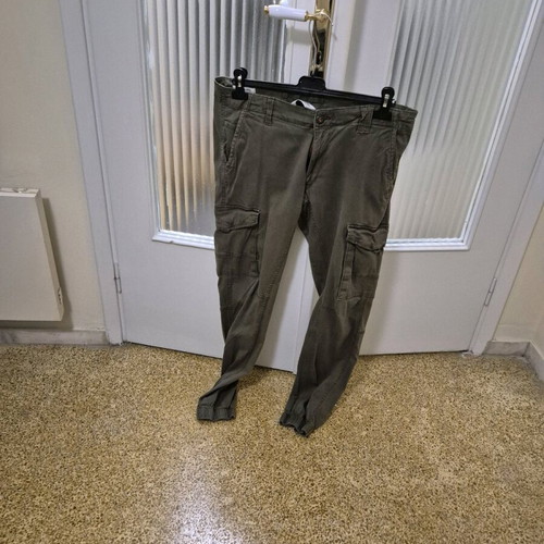 Jack and Jones cargo pants used, olive green, size 36