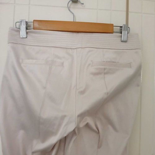 Bebe women's pants, beige, satin-like fabric, medium size