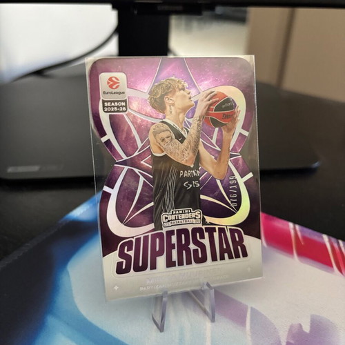 Miikka Muurinen 2025-26 Panini Contenders EuroLeague Superstar Die-Cut Silver card, like new