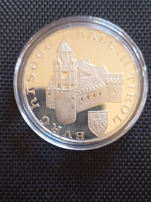 Silver Austrian Medal Hall in Tirol 1974 silver 900 new