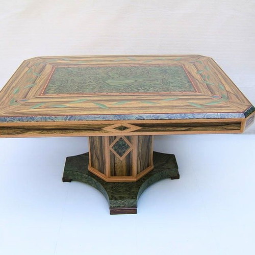 Τραπεζάκι του καφέ σε τεχνοτροπία Marquetry, καινούργιο, 80x60cm